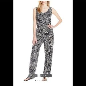 CALVIN Klein Zebra Animal Print Sleeveless Jumpsuit